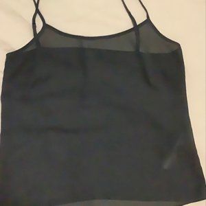 All Saints Ellen Lace black sheer camisole